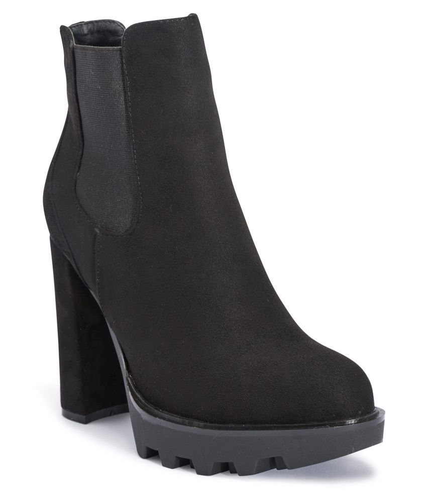 truffle collection mid heel ankle boots