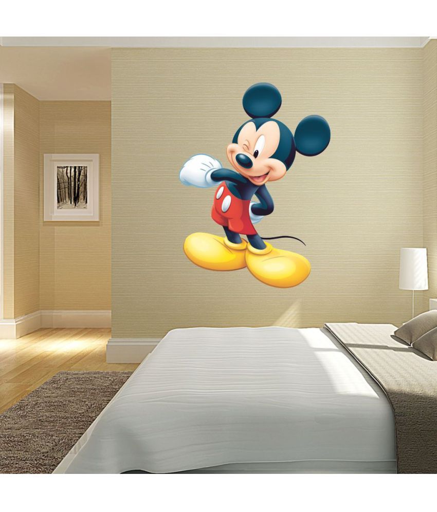     			Decor Villa Punch Mouse PVC Vinyl Multicolour Wall Stickers