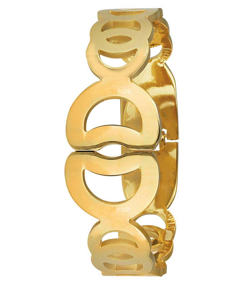 Spargz Gold Plated Geometric Hollow Leaves Bracelet