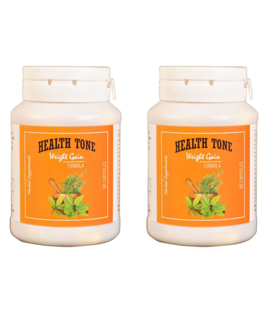 Health Tone 2 Bottles-Herbal Weight Gain Caps (MadeInThailand)