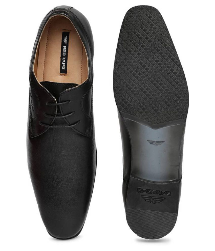 Red Tape Black Derby Formal Shoes Price in India- Buy Red Tape Black ...