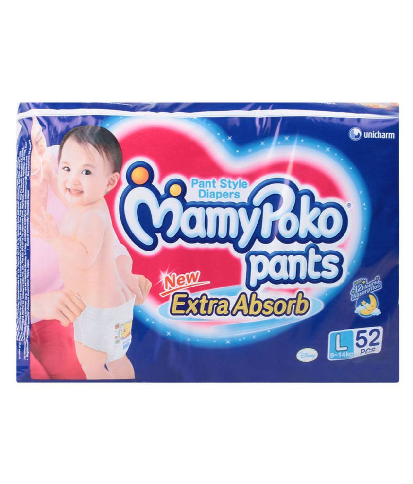 Mamy Poko Extra Absorb Pants Diaper L 52 Buy Mamy Poko Extra Absorb