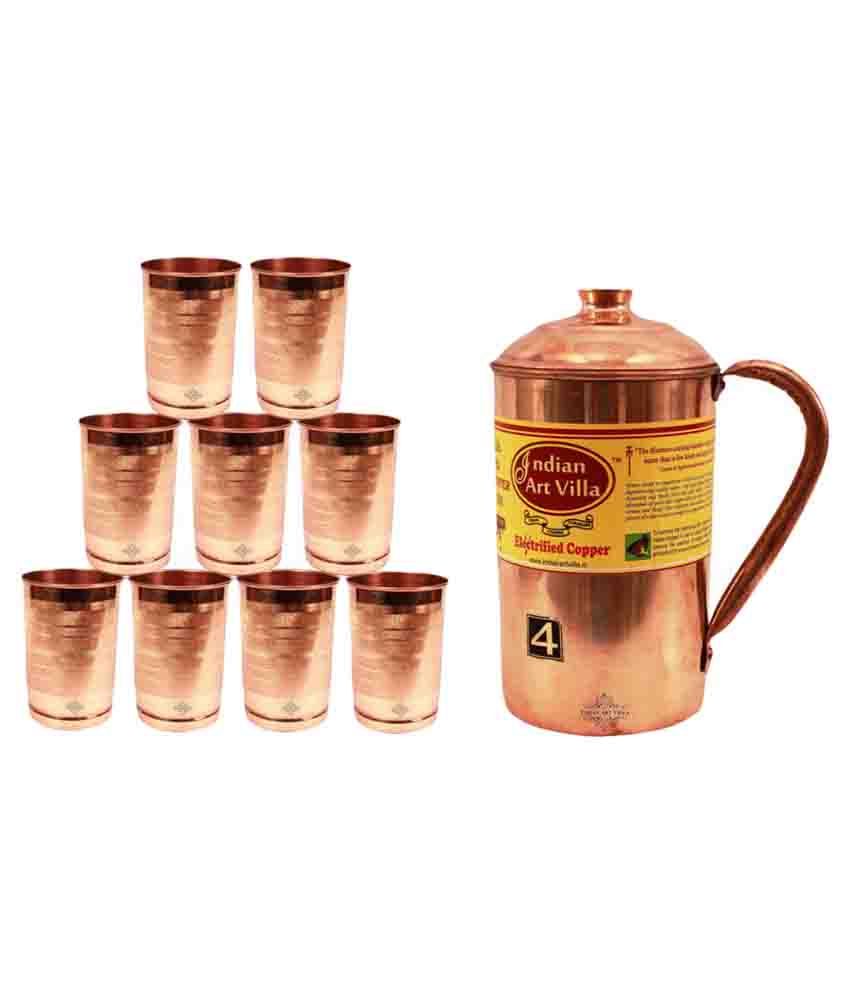 copper jug bottle glass set