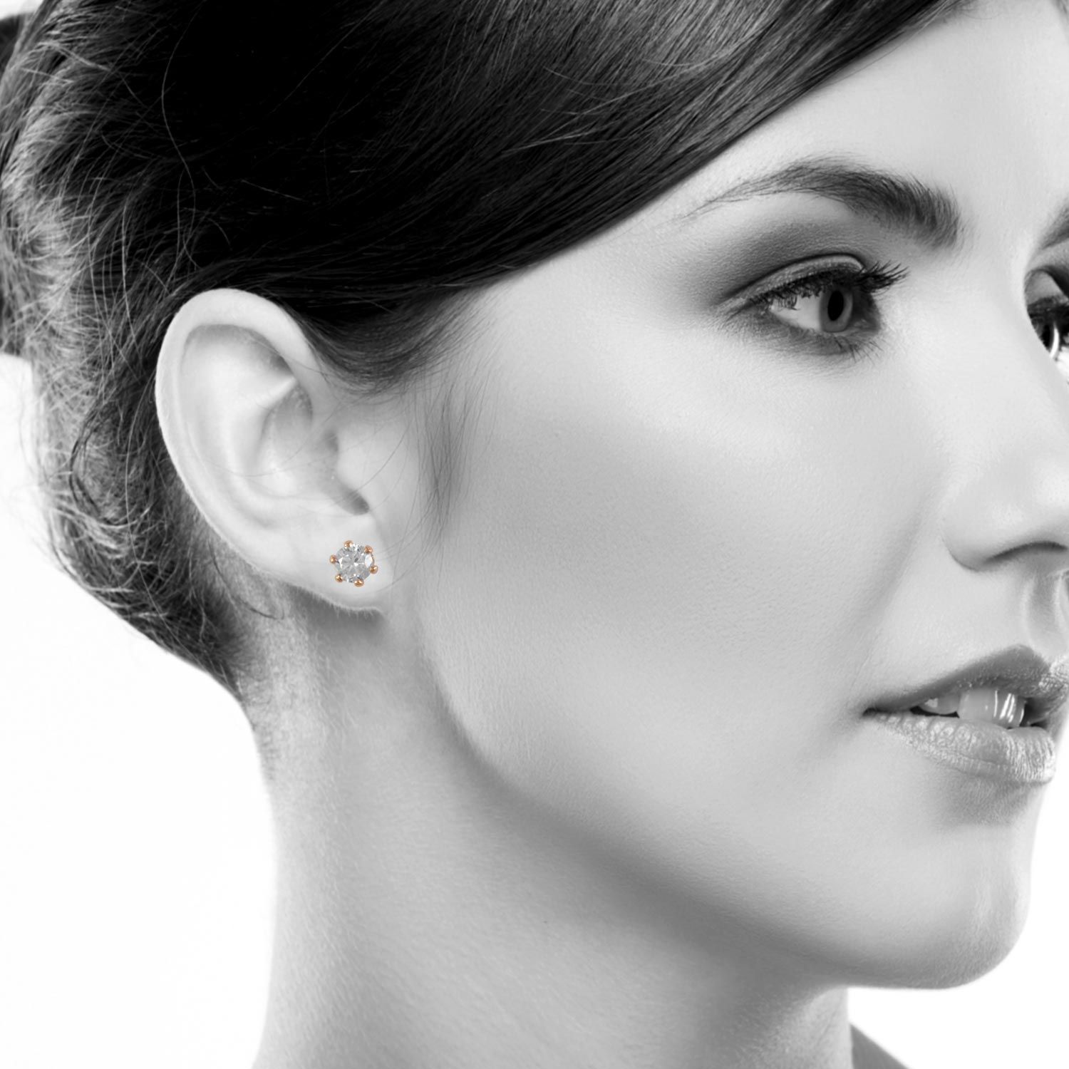 Sarah Gold Plated 'M' Letter with Stud Earring for Women Gold Buy