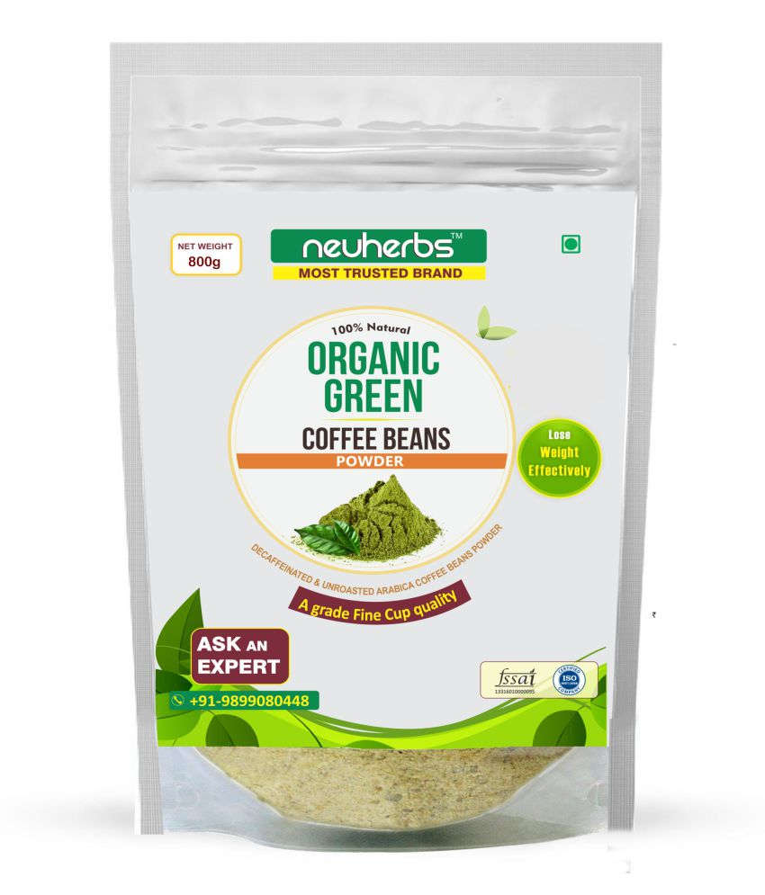Neuherbs 100 Natural Organic Green Coffee beans Powder 800 gm