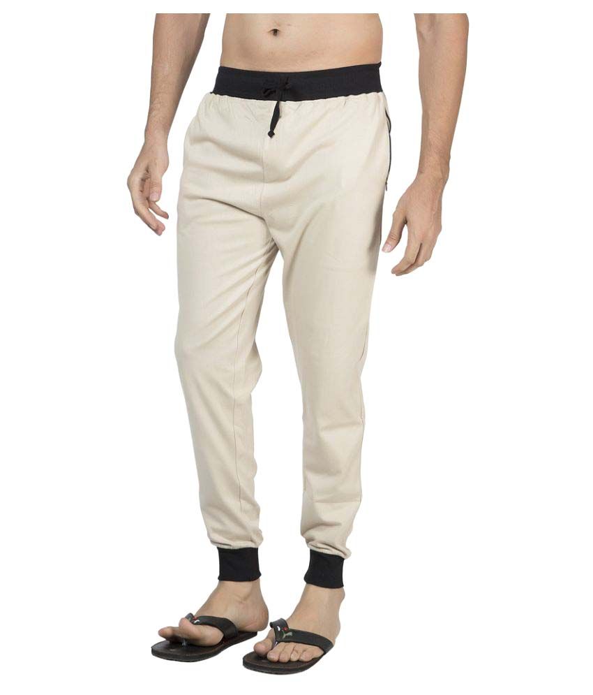 white cotton joggers