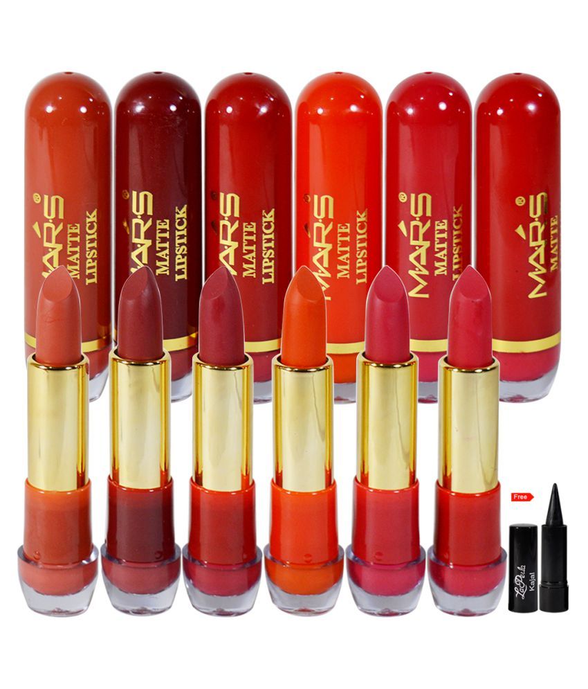 Mars Longlasting Matte Lipstick Free KajalA3 Multicolour 3 gm Buy