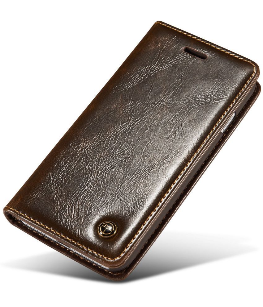 Samsung Galaxy C9 Pro Flip Cover by iMob Brown