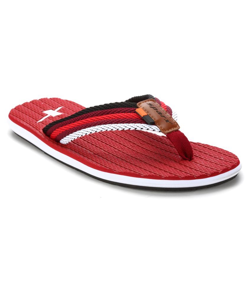 sparx red slippers