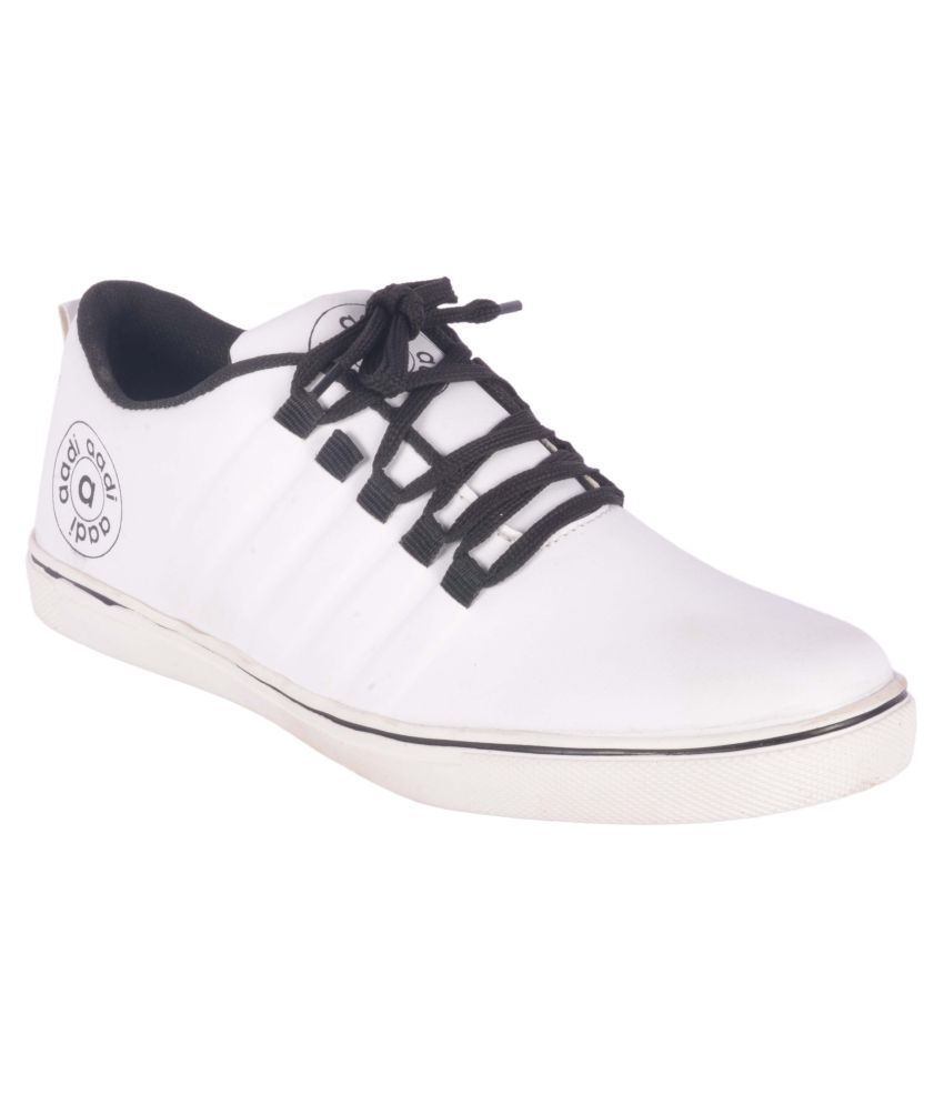 aadi white casual shoes