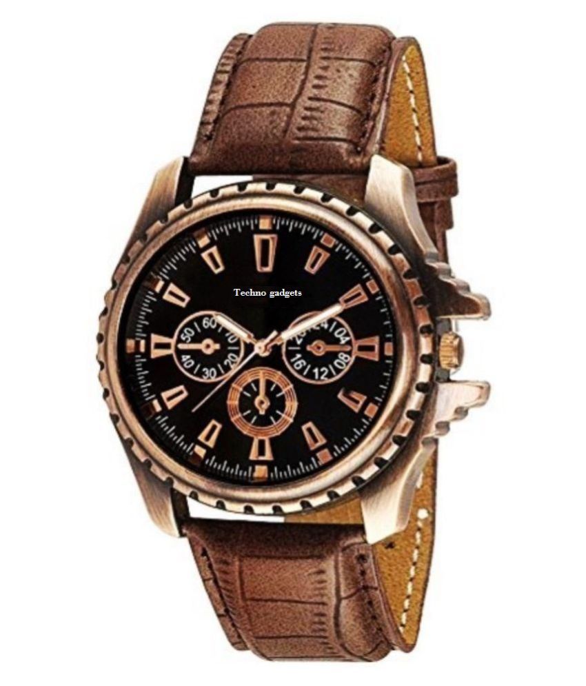 Techno Gadgets Brown Chronograph Watch - Buy Techno Gadgets Brown ...