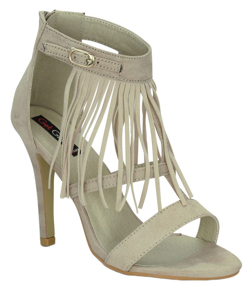 stiletto beige heels