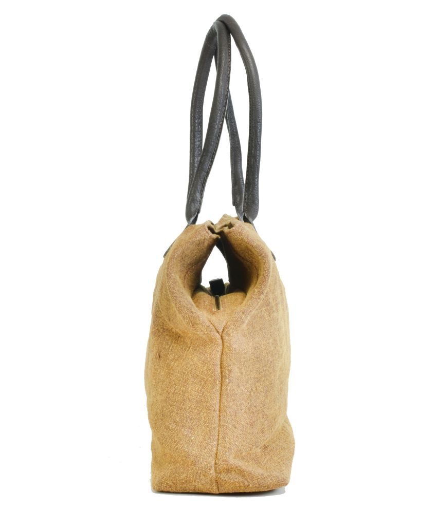 Canvas & Awl Brown Jute Shoulder Bag Buy Canvas & Awl Brown Jute