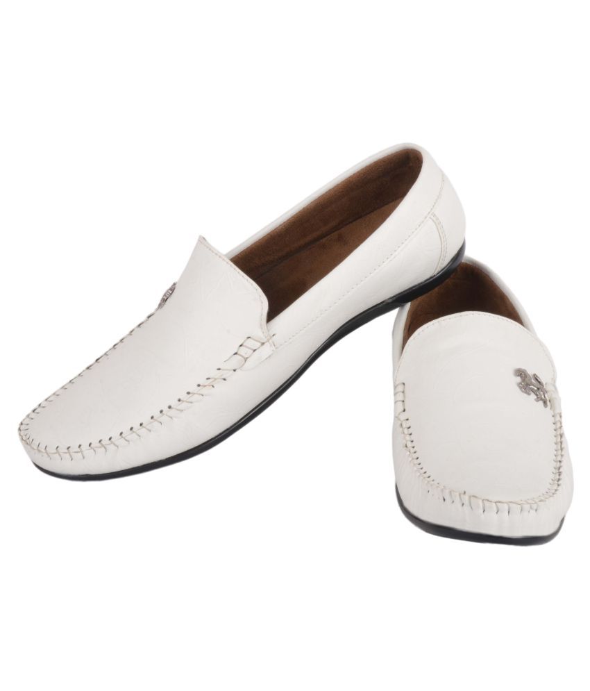 white loafer slides