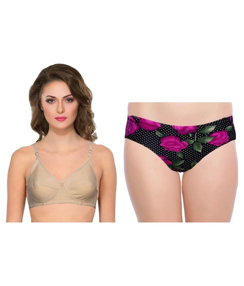 Buy IndiWeaves Cotton Bra and Panty Set Online at Best Prices in India Snapdeal