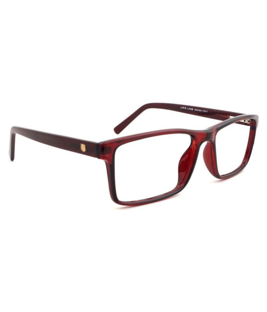 Lifeline Red Rectangle Spectacle Frame 8160310 - Buy Lifeline Red ...
