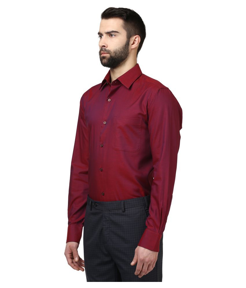 Raymond Maroon Formal Slim Fit Shirt - Buy Raymond Maroon Formal Slim ...