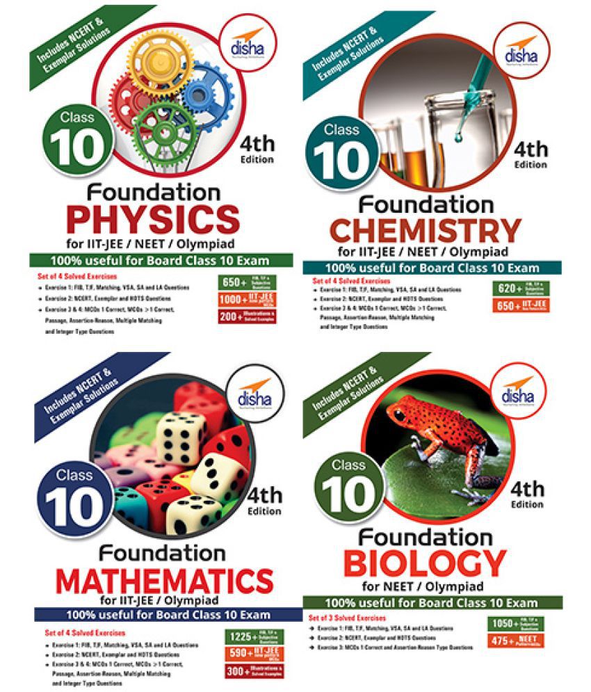     			Foundation PCMB (Science + Maths) for IIT-JEE/ NEET/ Olympiad Class 10 - set of 4 books - 4th Edition