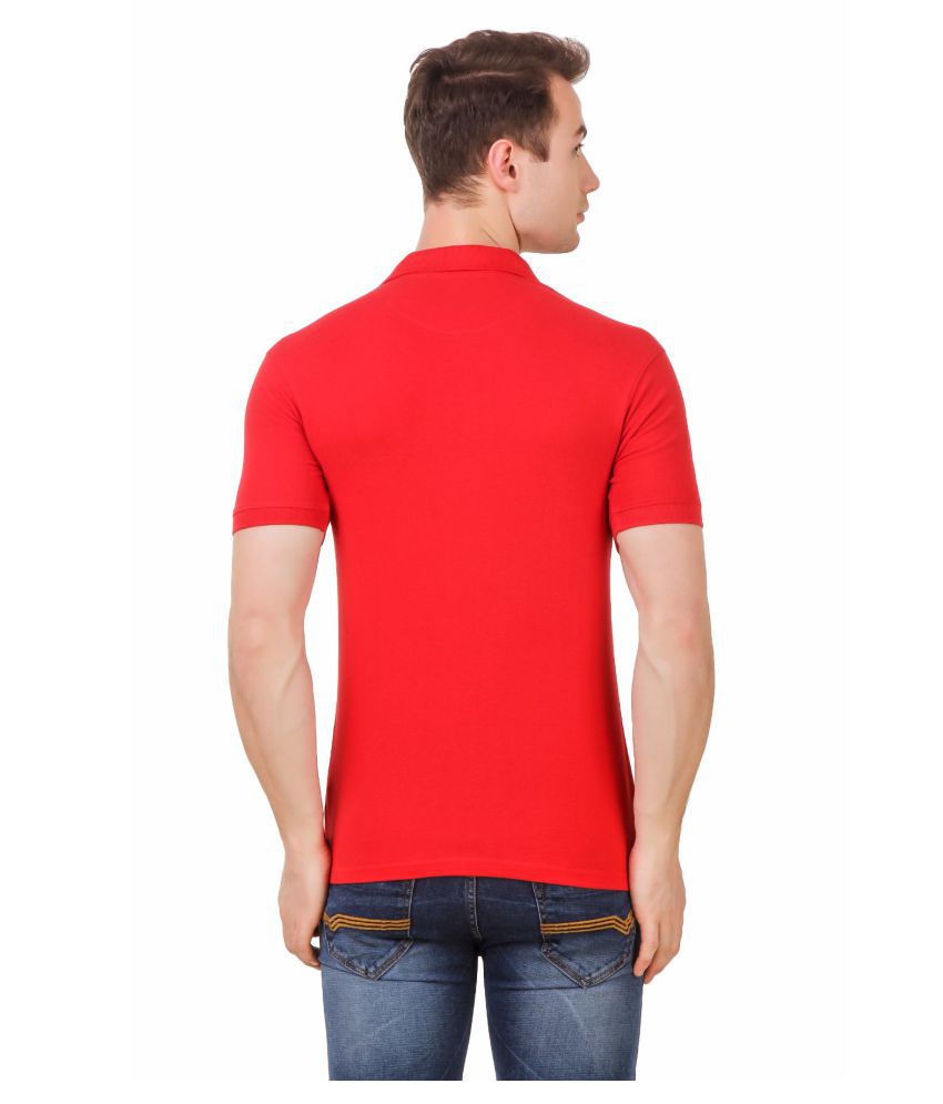 Download Spunk Red Regular Fit Polo T Shirt - Buy Spunk Red Regular ...