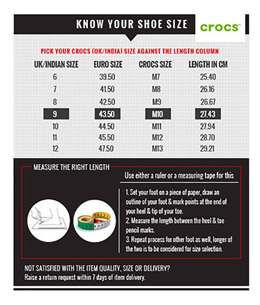 crocs size chart m11