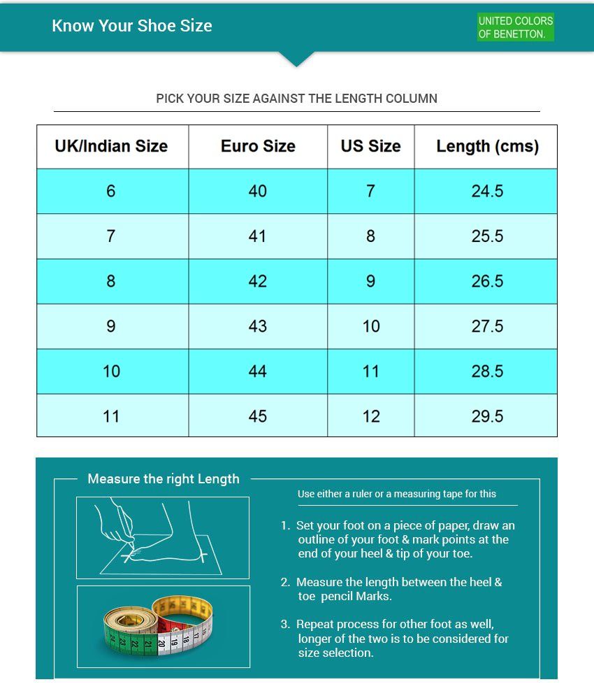 Benetton Size Chart Cm