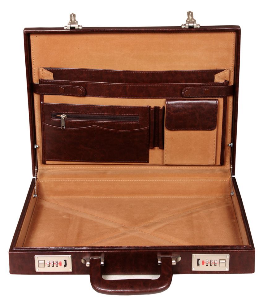Leather World Brown Medium Briefcase Buy Leather World Brown Medium