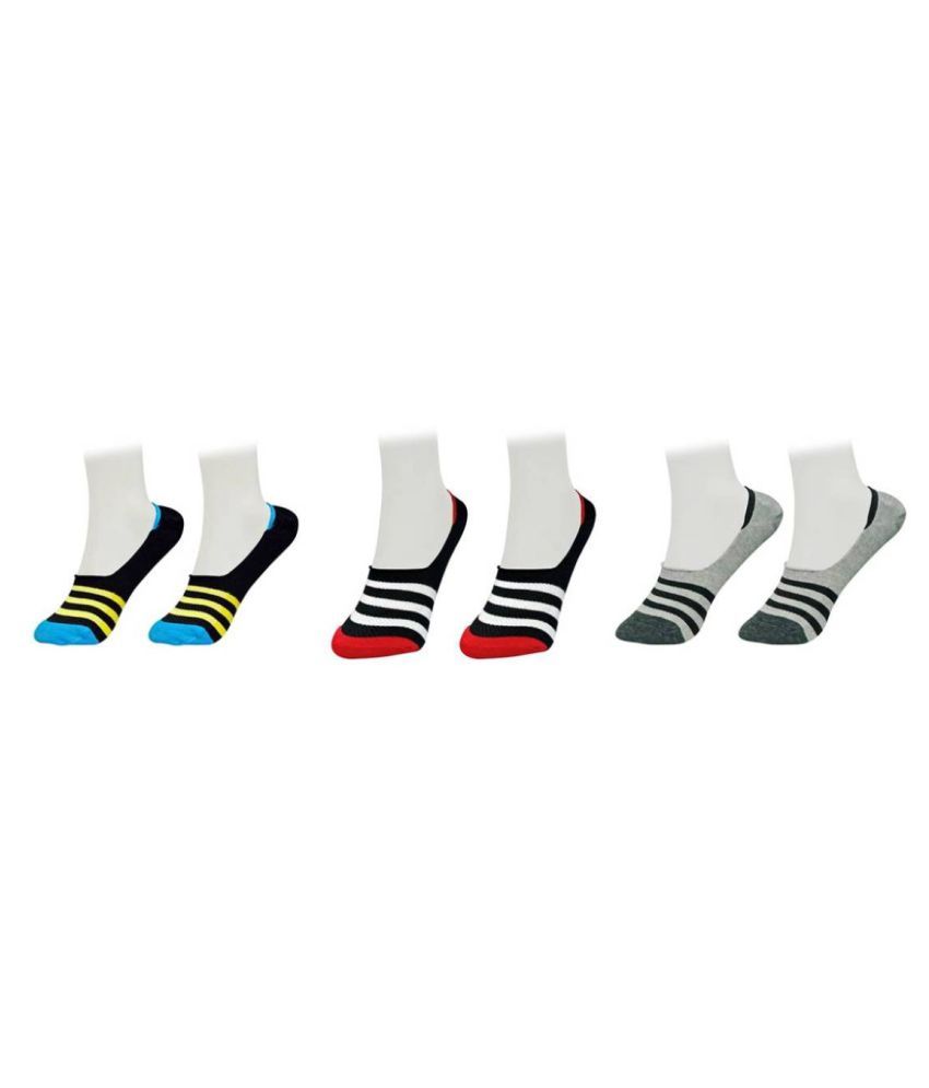     			Tahiro Multicolour Cotton Footies Socks - Pack Of 3