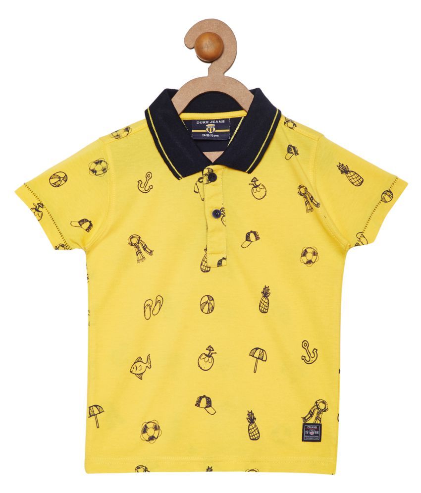     			Duke Pack of 1 Boys Cotton Blend Polo T-Shirt ( Yellow )