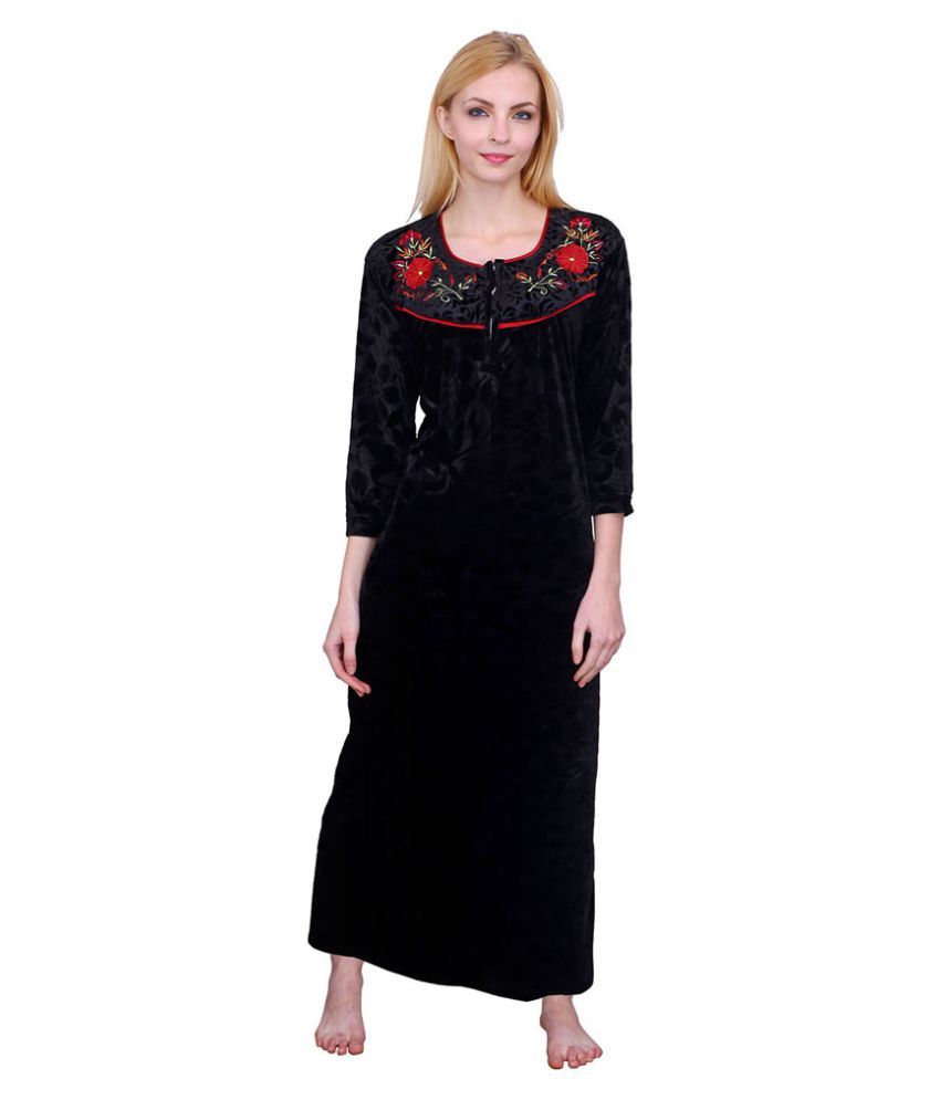 velvet nighty design