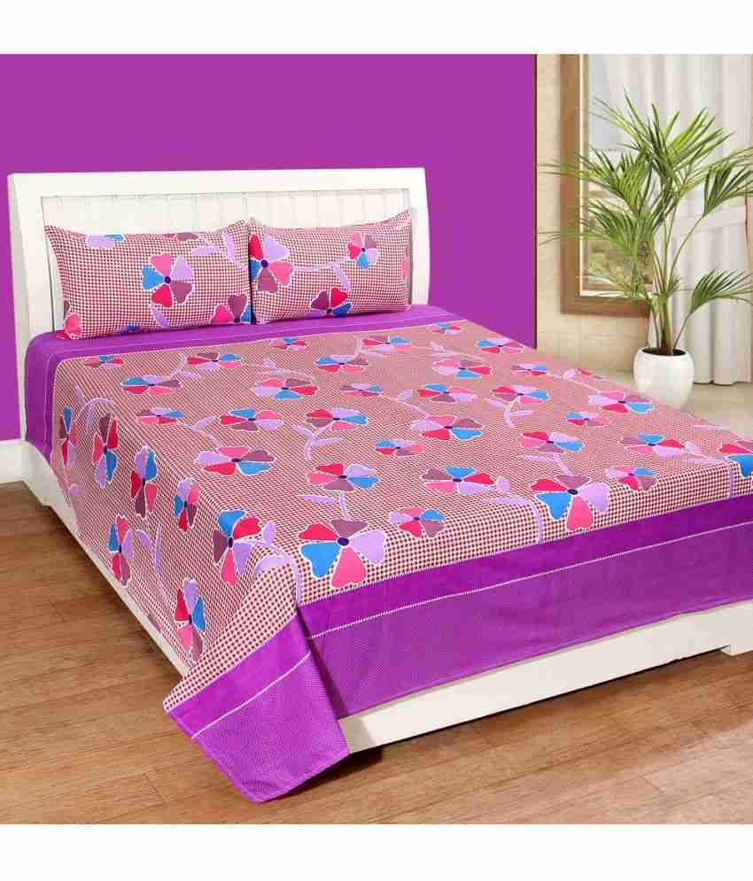 Homefab India Double Poly Cotton Multi 3D Print Bed Sheet Buy Homefab