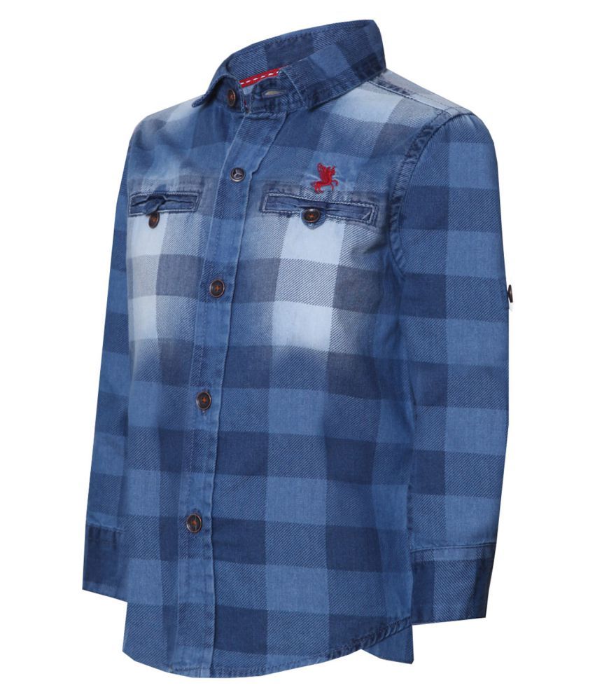 baby boy blue jean shirt