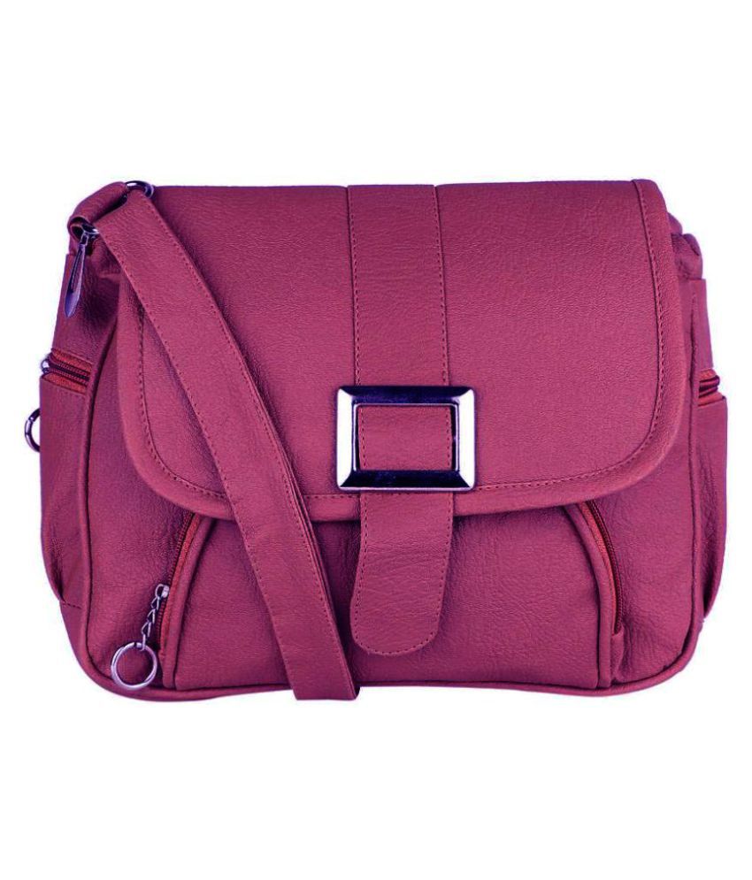 Sr Sales Pink P.U. Sling Bag - Buy Sr Sales Pink P.U. Sling Bag Online ...