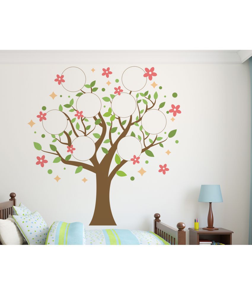     			Happysticky Colorful Tree PVC Vinyl Multicolour Wall Sticker - Pack of 1