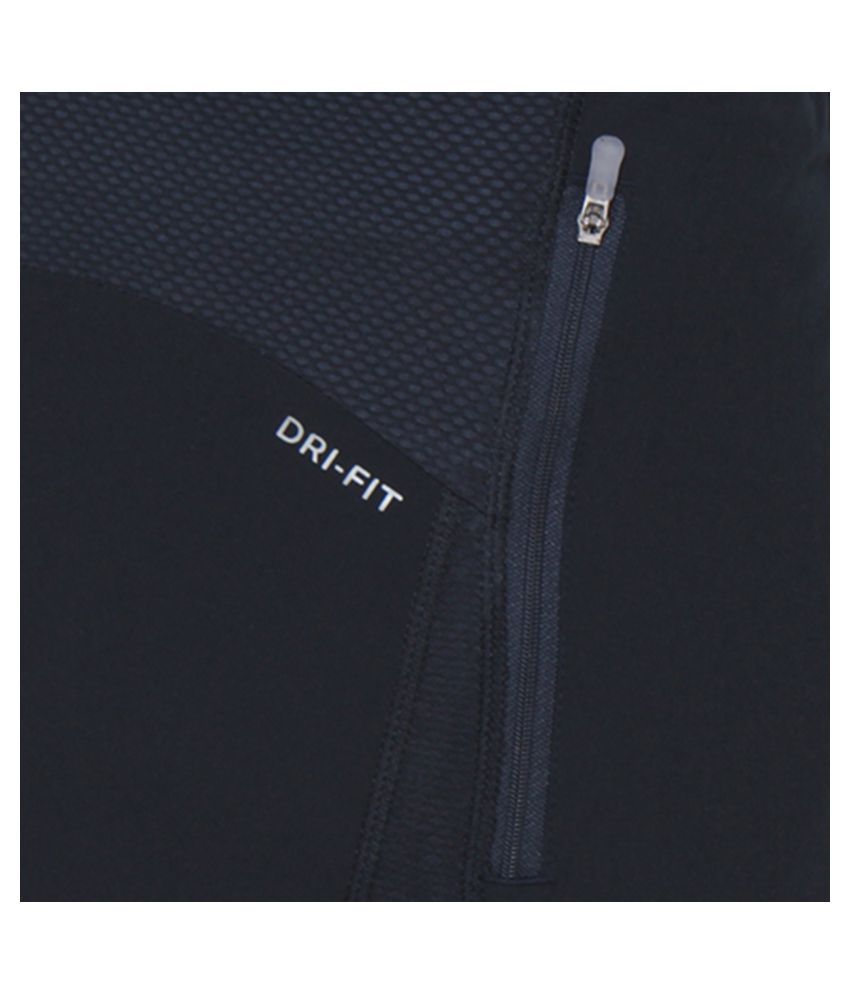 nike navy polyester lycra trackpants