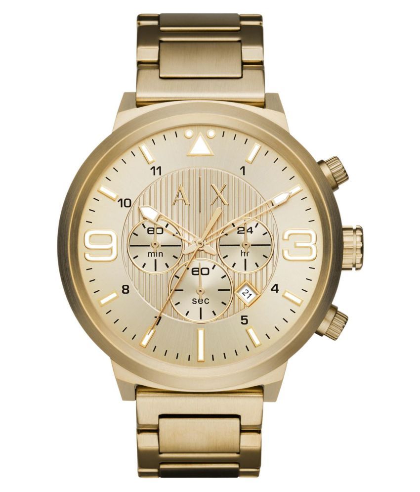 Armani Exchange Golden Analog Men's Watch - AX1368 - Buy Armani Exchange  Golden Analog Men's Watch - AX1368 Online at Best Prices in India on  Snapdeal