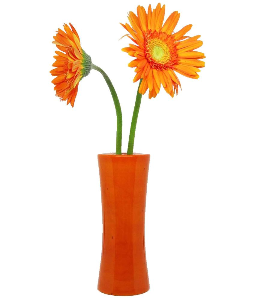 Ваза с оранжевым цветком в аватарии фото