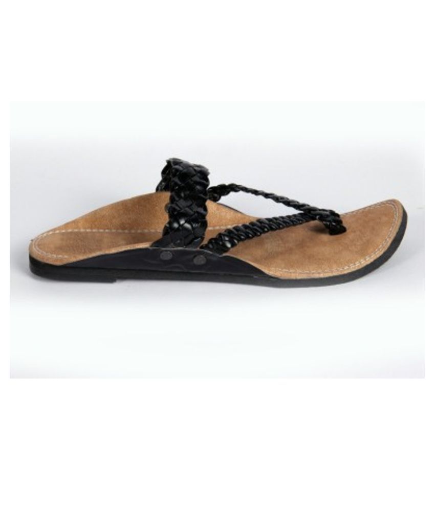 kolhapuri chappal gents black