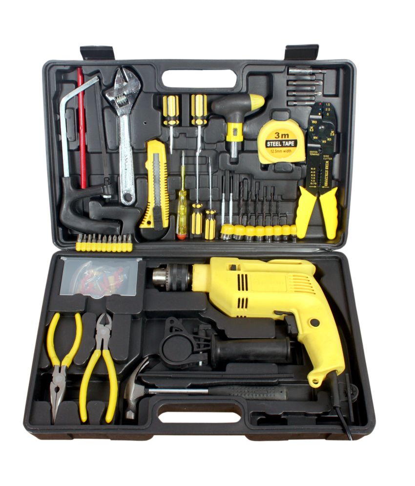 Buildskill 13mm 650W Drill Machine Kit with Reversible and Impact Function + 101 Accessories (6 Months Brand Warranty)