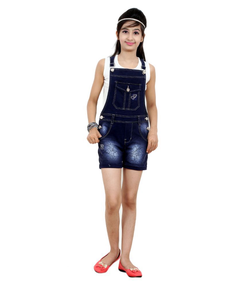 Sunday Casual Denim Dungaree for Girls - Buy Sunday Casual Denim Dungaree for Girls Online at 