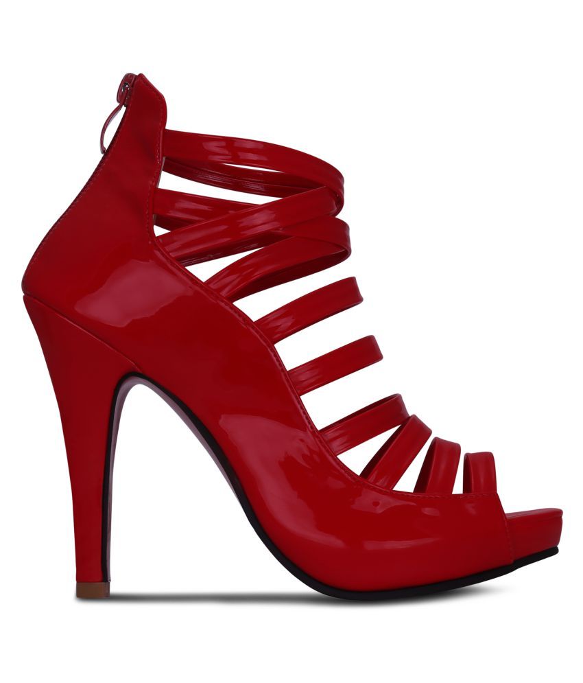 Kielz Red Stiletto Heels Price in India 