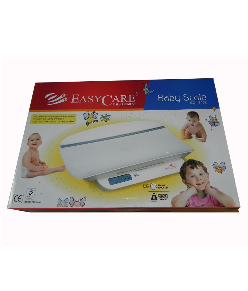 EasyCare Digital Baby Weighing Scale with Hieght Bar EC 3402 White: Buy