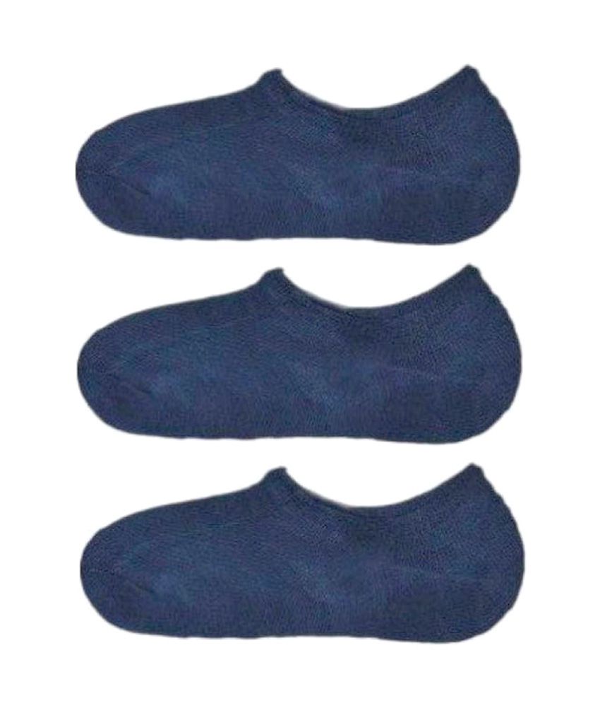     			Tahiro Blue Cotton Low Cut Socks - Pack Of 3