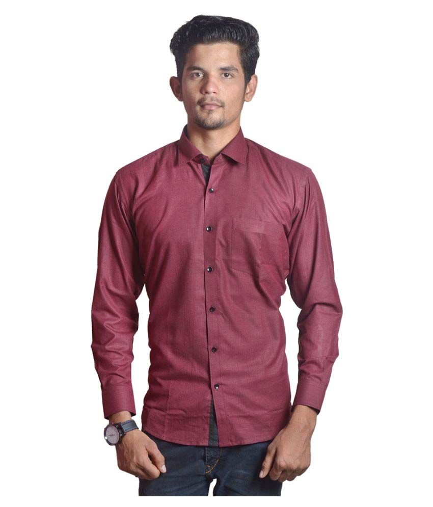 casual maroon shirt