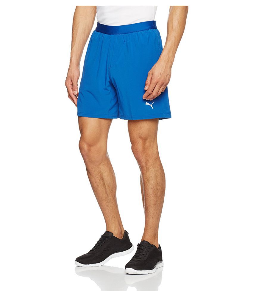 Puma Light Blue Polyster Shorts For Men - Buy Puma Light Blue Polyster ...