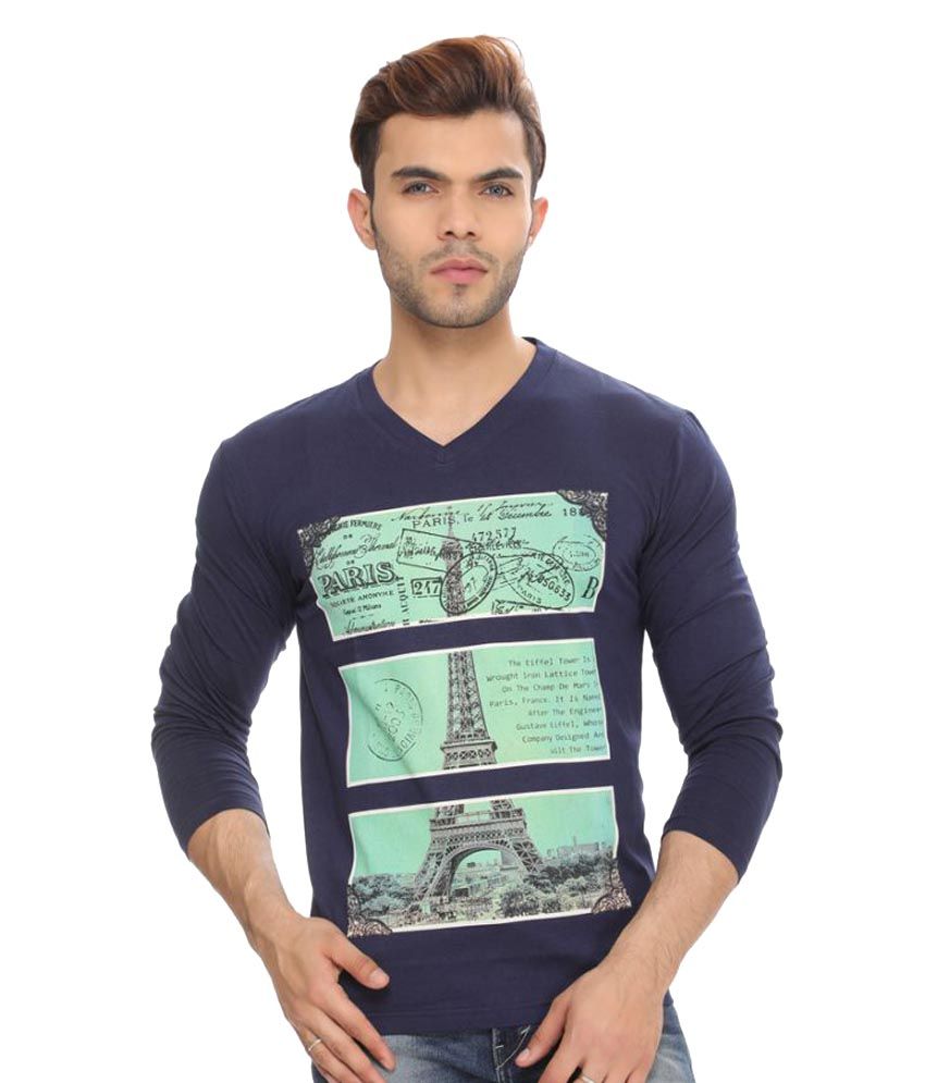 Hiflyers Blue V-Neck T-Shirt - Buy 