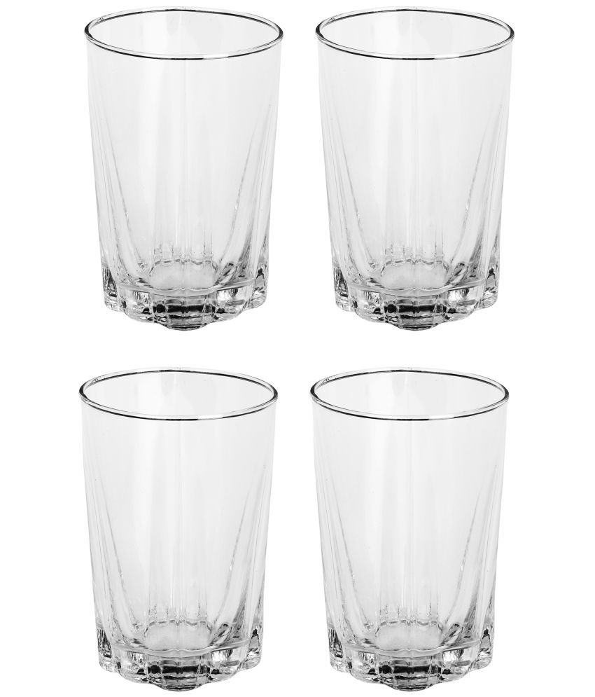    			Somil Glass Drinking Glass, Transparent, Pack Of 4, 250 ml