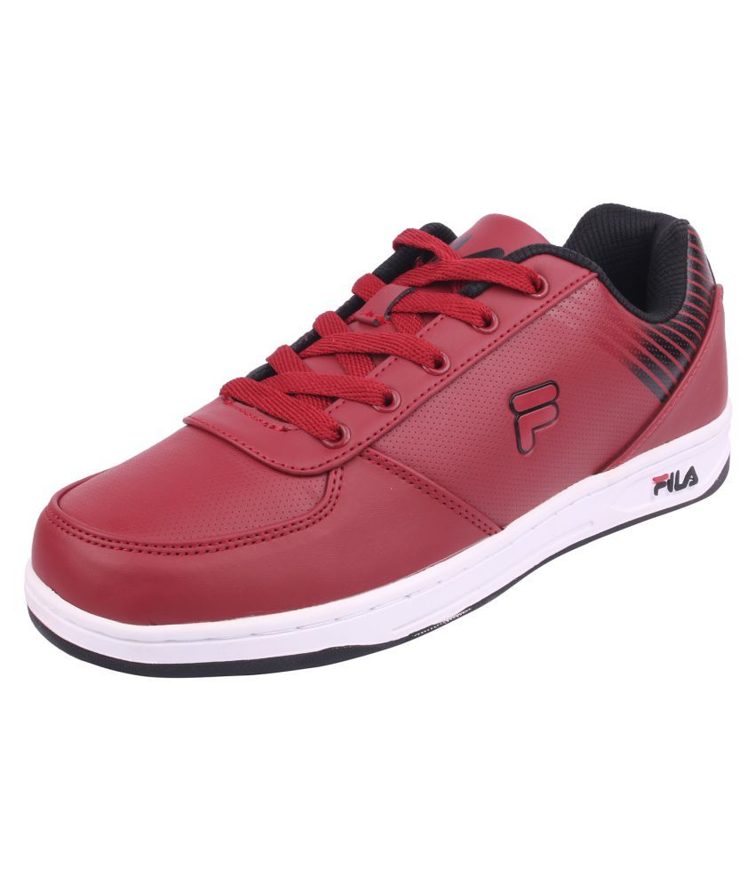 maroon fila shoes