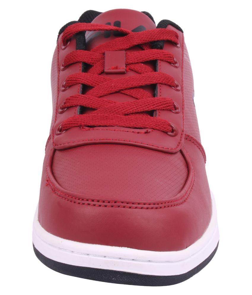 maroon fila shoes