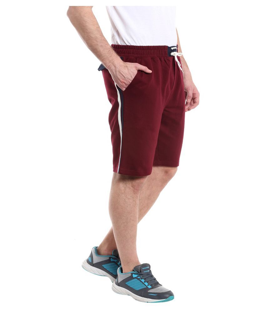 maroon biker shorts