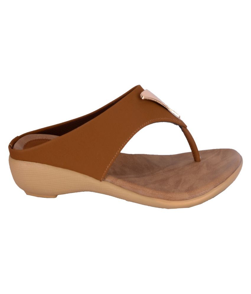 shiny tan flats